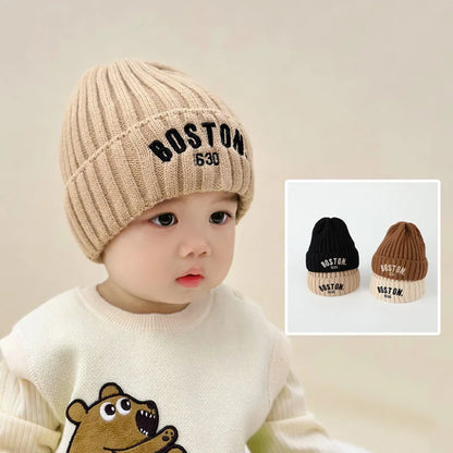 Children Hats Fall and Winter Knitted Wool Hat Boys Warm Windproof Ear Protection Hat Girls Set Head Cap Baby Hat Beanie